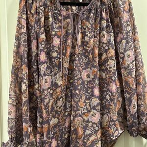 Dear John Purple Floral Blouse